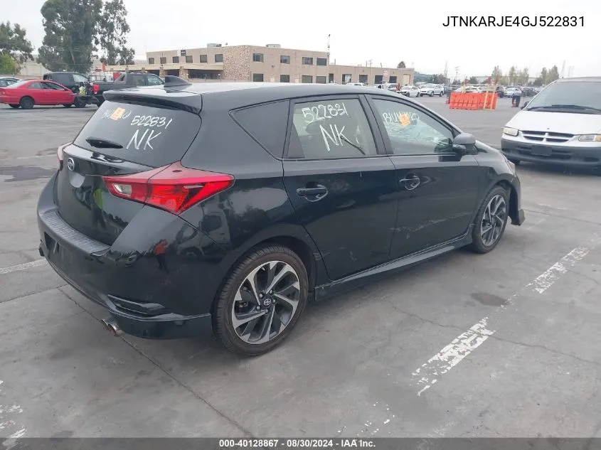 2016 Scion Im VIN: JTNKARJE4GJ522831 Lot: 40128867