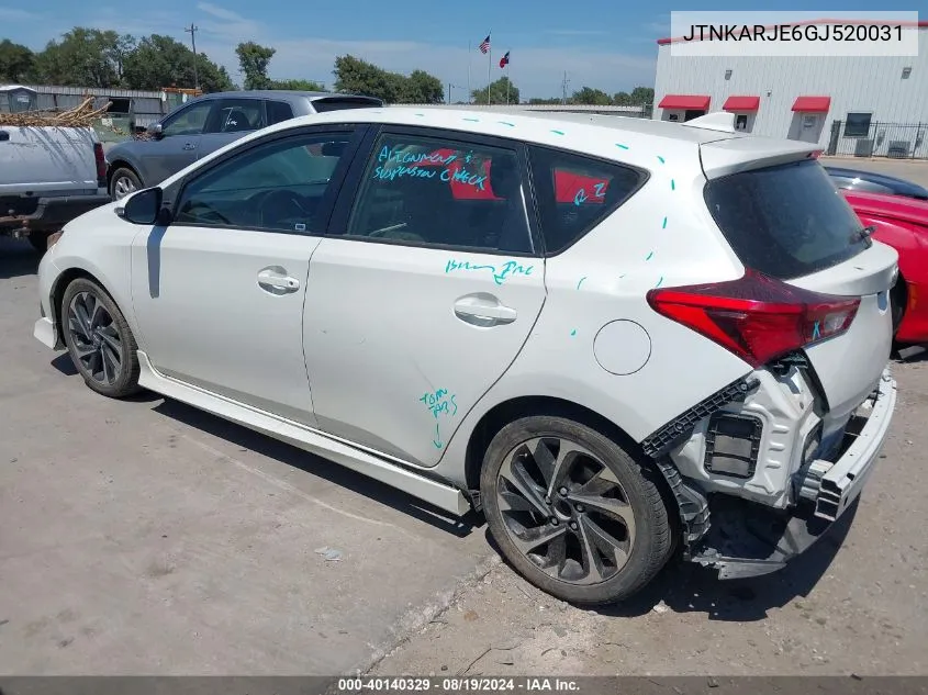 2016 Scion Im VIN: JTNKARJE6GJ520031 Lot: 40140329