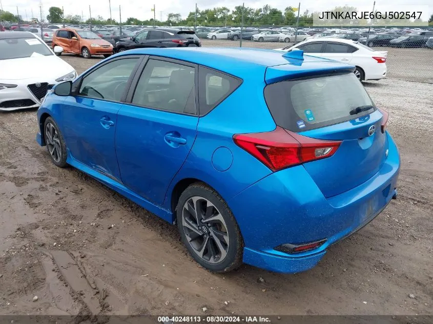 2016 Scion Im VIN: JTNKARJE6GJ502547 Lot: 40248113