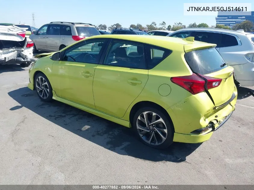 JTNKARJE5GJ514611 2016 Scion Im