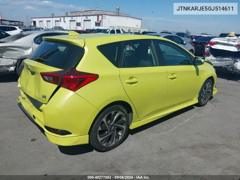 JTNKARJE5GJ514611 2016 Scion Im