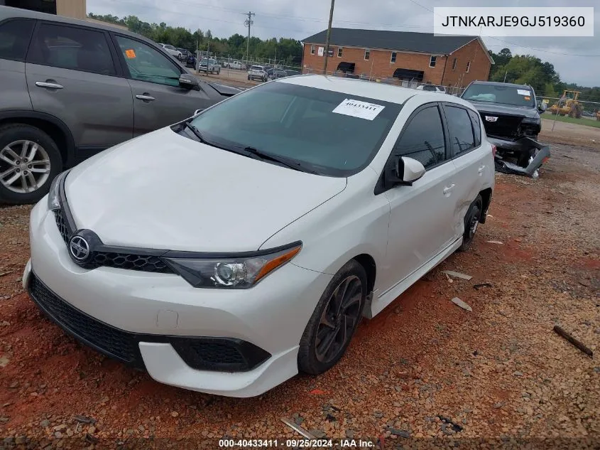 2016 Scion Im VIN: JTNKARJE9GJ519360 Lot: 40433411