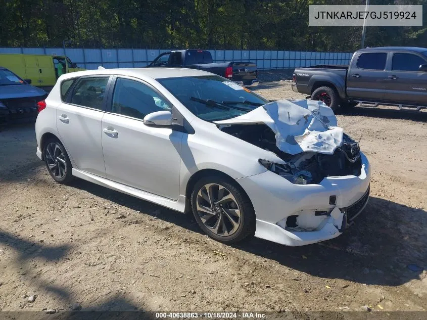 2016 Scion Im VIN: JTNKARJE7GJ519924 Lot: 40638863