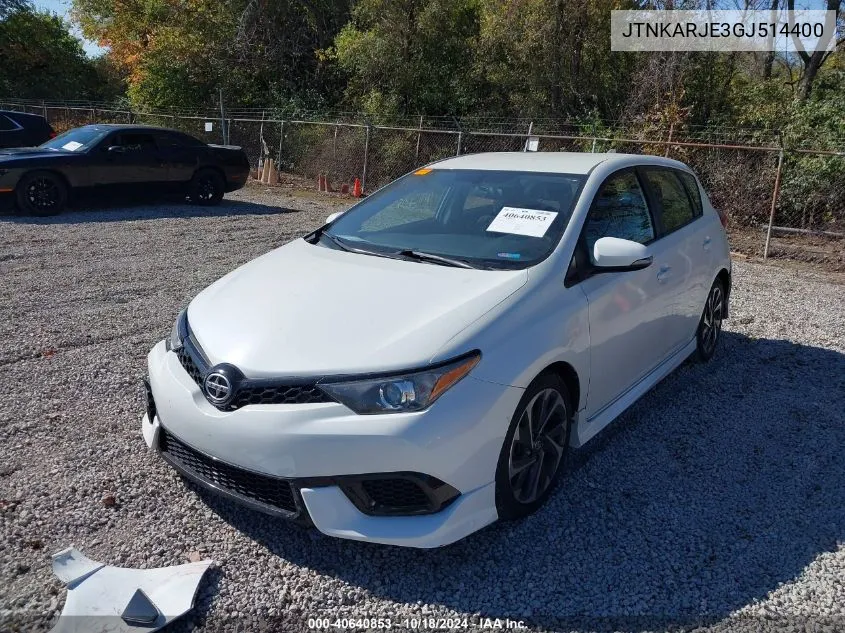 2016 Scion Im VIN: JTNKARJE3GJ514400 Lot: 40640853