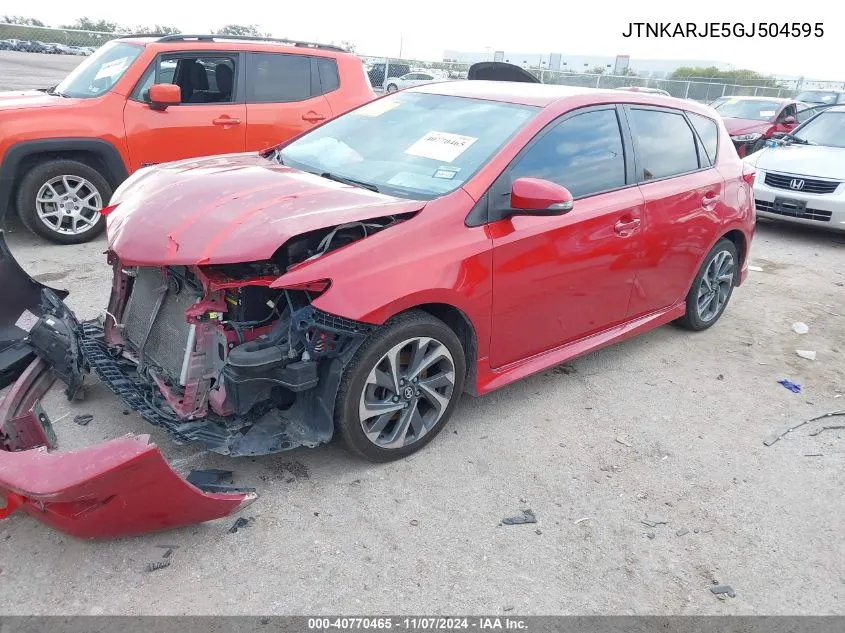 2016 Scion Im Base (M6) VIN: JTNKARJE5GJ504595 Lot: 40770465