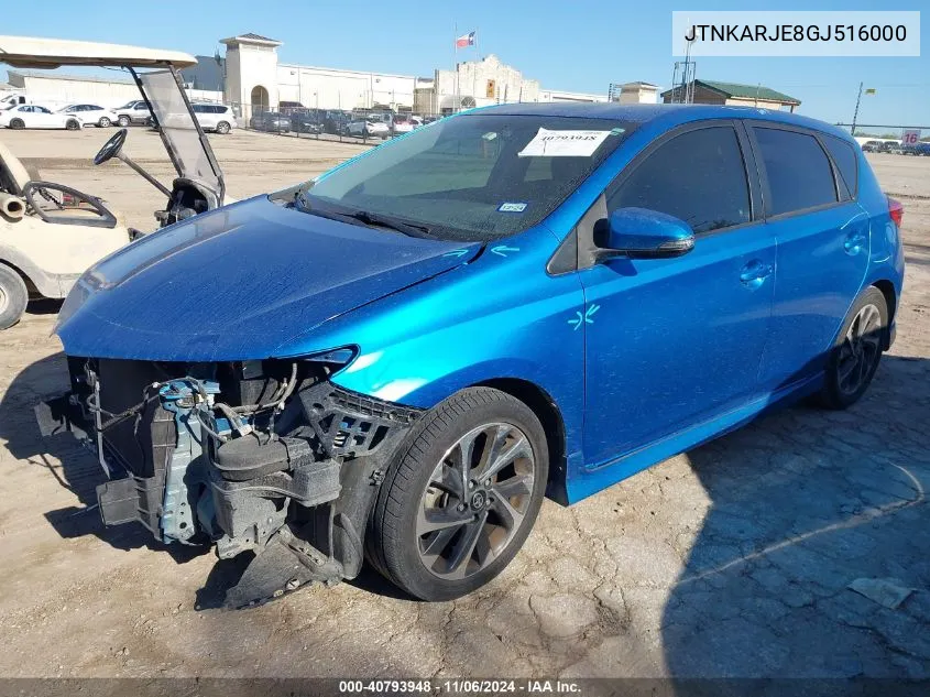 2016 Scion Im VIN: JTNKARJE8GJ516000 Lot: 40793948