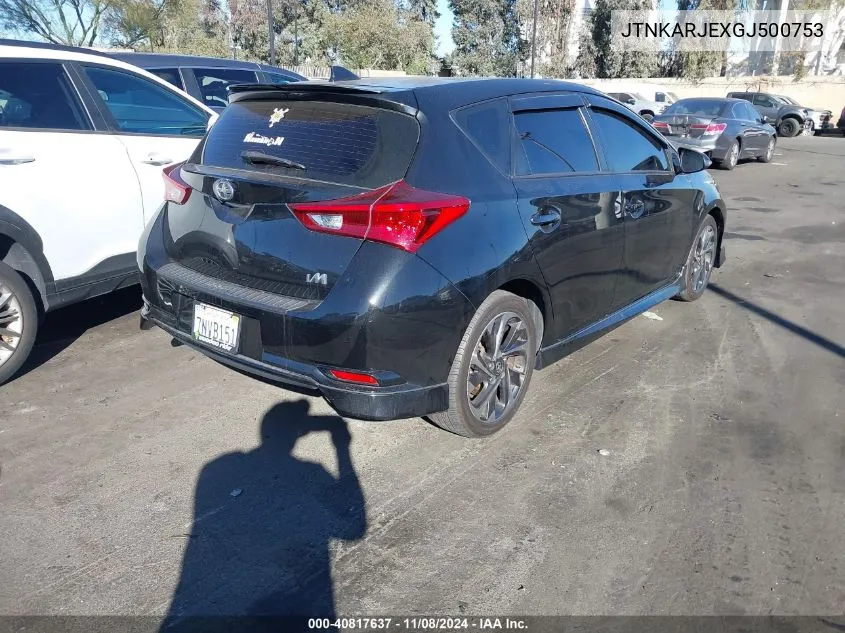 2016 Scion Im VIN: JTNKARJEXGJ500753 Lot: 40817637