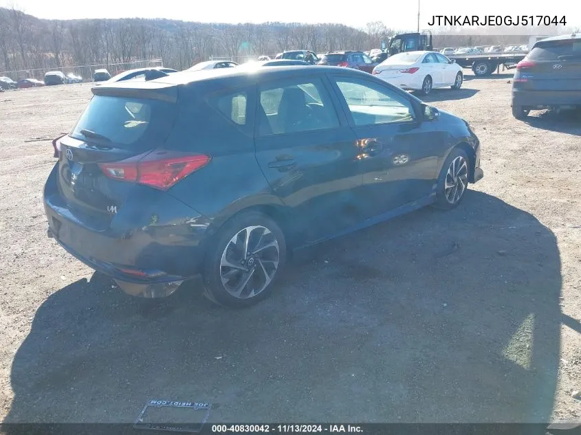 2016 Scion Im VIN: JTNKARJE0GJ517044 Lot: 40830042