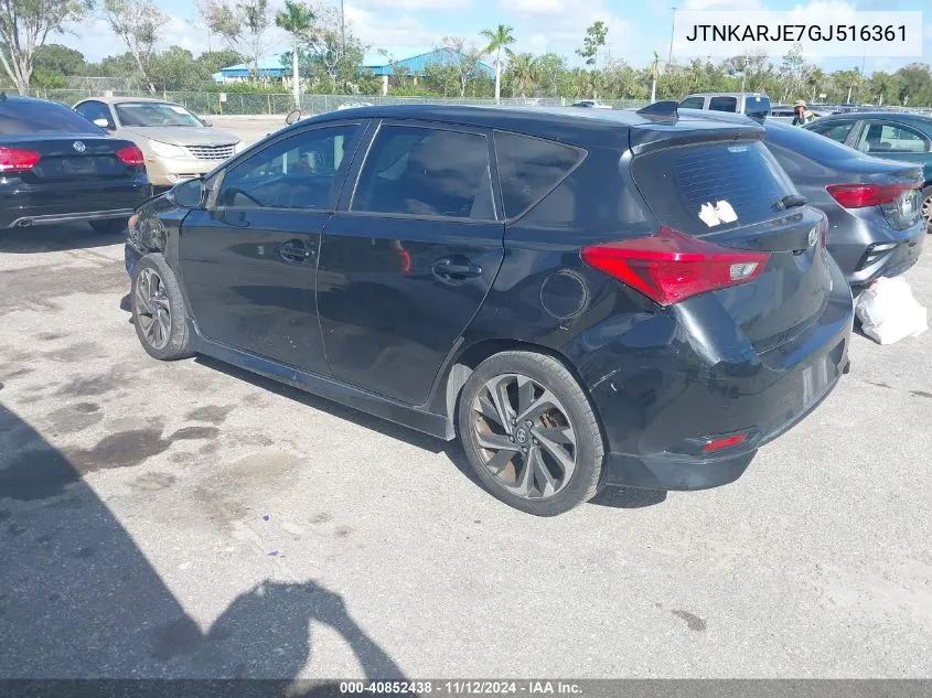 2016 Scion Im VIN: JTNKARJE7GJ516361 Lot: 40852438