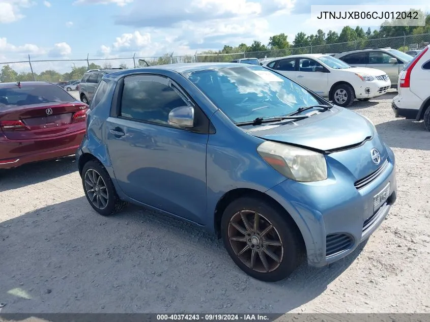 2012 Scion Iq VIN: JTNJJXB06CJ012042 Lot: 40374243