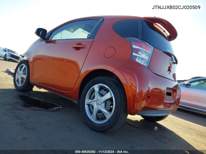 2012 Scion Iq VIN: JTNJJXB02CJ020509 Lot: 40830292