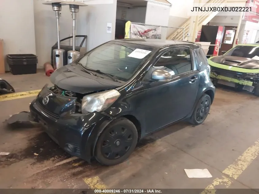 2013 Scion Iq VIN: JTNJJXB0XDJ022221 Lot: 40009246