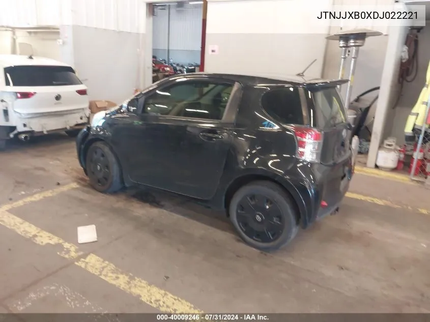 2013 Scion Iq VIN: JTNJJXB0XDJ022221 Lot: 40009246