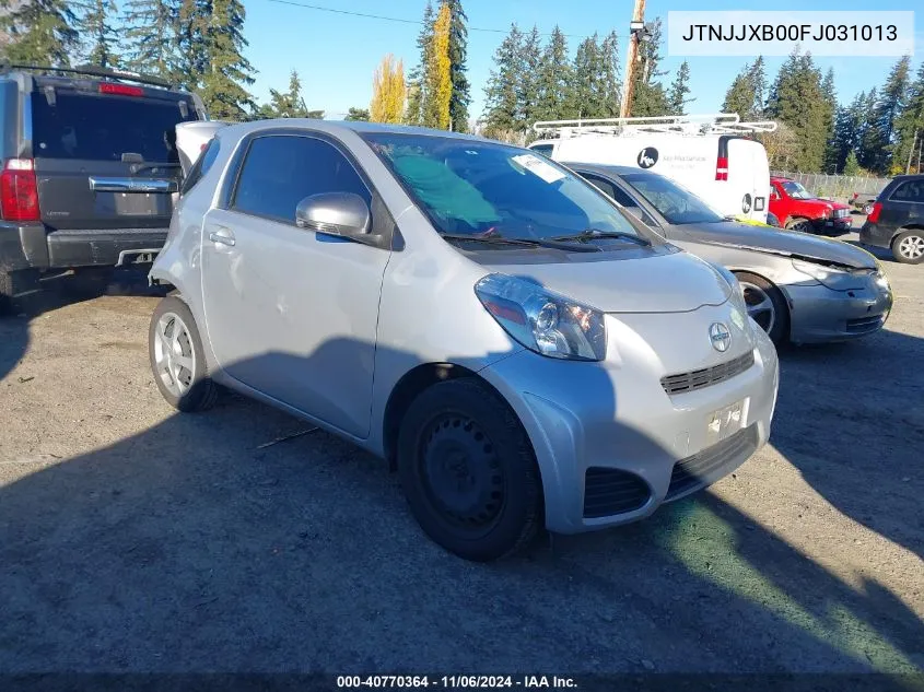 2015 Scion Iq VIN: JTNJJXB00FJ031013 Lot: 40770364