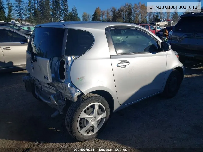 2015 Scion Iq VIN: JTNJJXB00FJ031013 Lot: 40770364