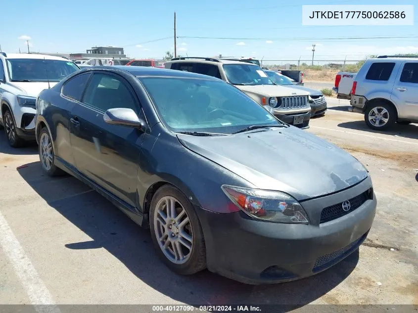 2005 Scion Tc VIN: JTKDE177750062586 Lot: 40127090