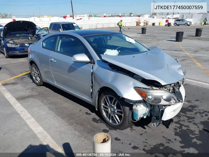 2005 Scion Tc VIN: JTKDE177450007559 Lot: 40136754