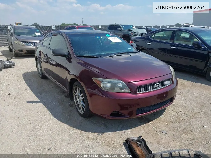 2005 Scion Tc VIN: JTKDE167250002264 Lot: 40186942