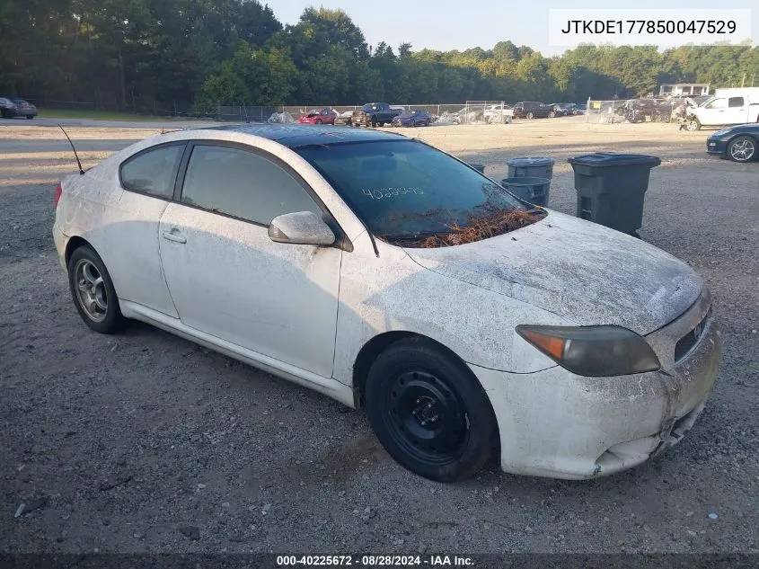 2005 Scion Tc VIN: JTKDE177850047529 Lot: 40225672