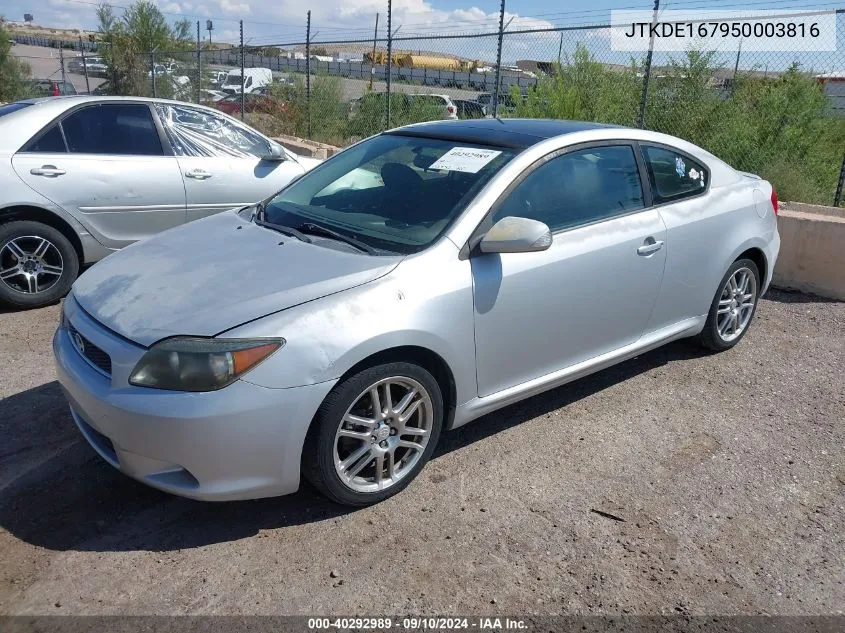 2005 Scion Tc VIN: JTKDE167950003816 Lot: 40292989