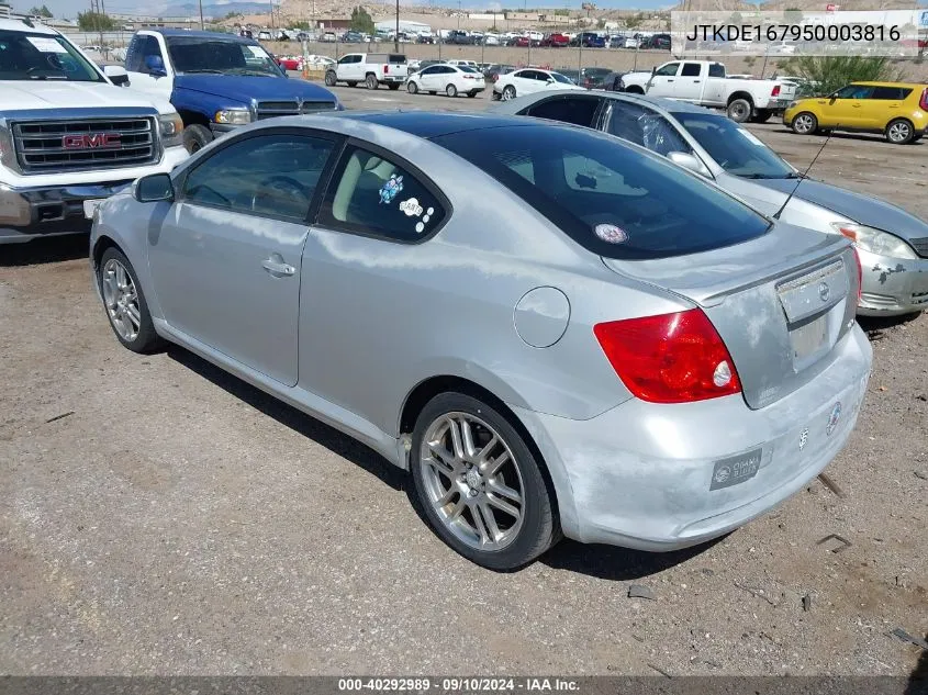 2005 Scion Tc VIN: JTKDE167950003816 Lot: 40292989