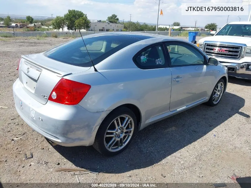 2005 Scion Tc VIN: JTKDE167950003816 Lot: 40292989