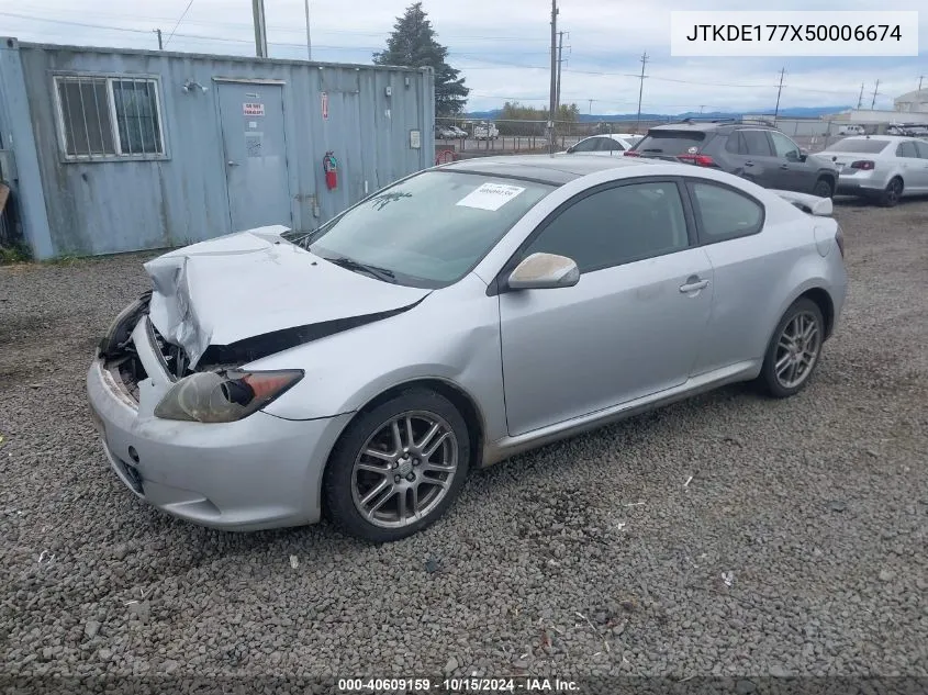 2005 Scion Tc VIN: JTKDE177X50006674 Lot: 40609159