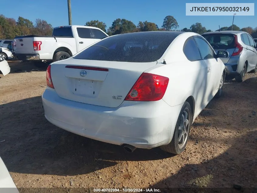 2005 Scion Tc VIN: JTKDE167950032149 Lot: 40702094