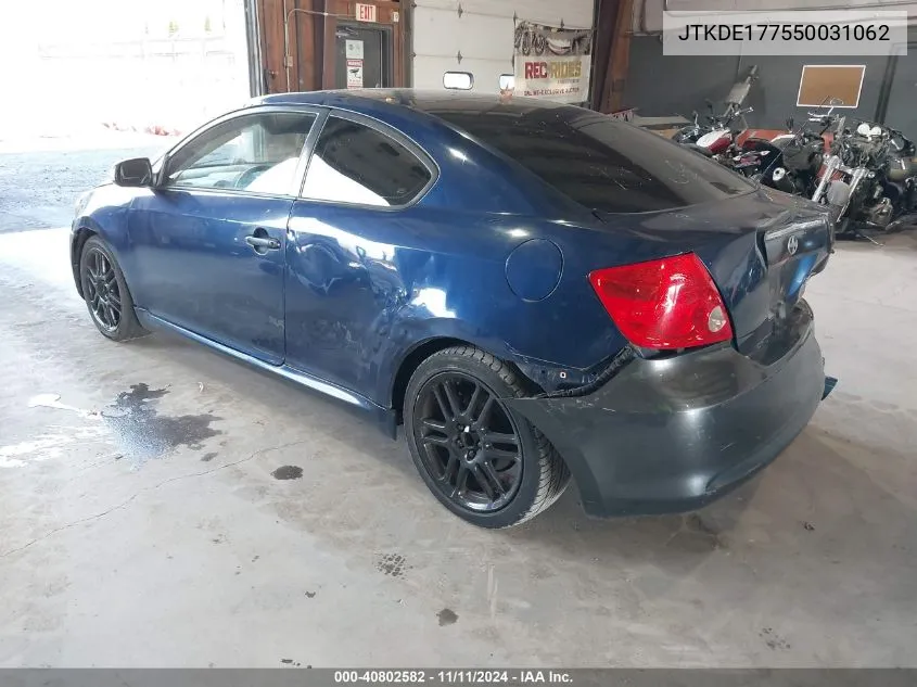 2005 Scion Tc VIN: JTKDE177550031062 Lot: 40802582