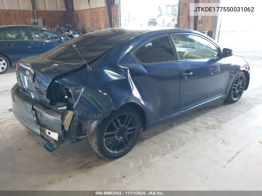 2005 Scion Tc VIN: JTKDE177550031062 Lot: 40802582