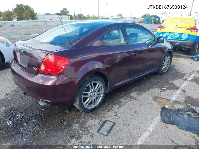 2005 Scion Tc VIN: JTKDE167650012411 Lot: 40813524