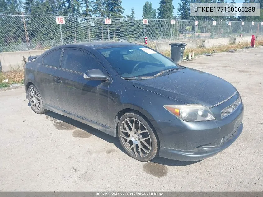 2006 Scion Tc VIN: JTKDE177160065288 Lot: 39859415