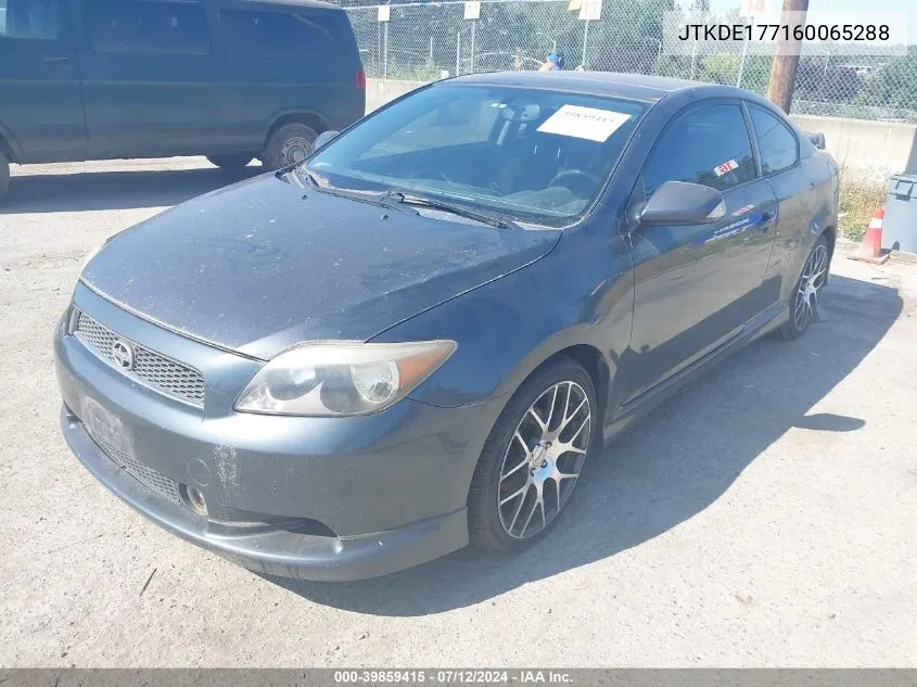 2006 Scion Tc VIN: JTKDE177160065288 Lot: 39859415