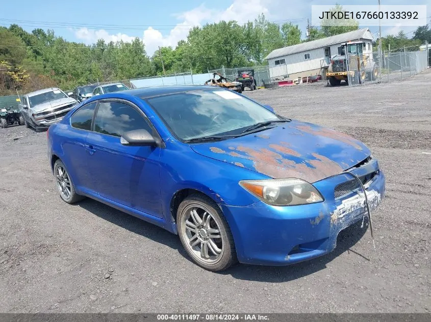 2006 Scion Tc VIN: JTKDE167660133392 Lot: 40111497