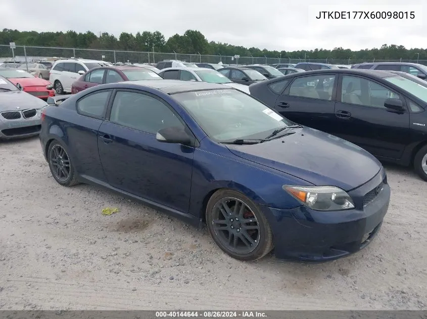 2006 Scion Tc VIN: JTKDE177X60098015 Lot: 40144644