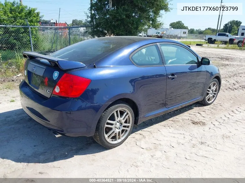 2006 Scion Tc VIN: JTKDE177X60123799 Lot: 40364521