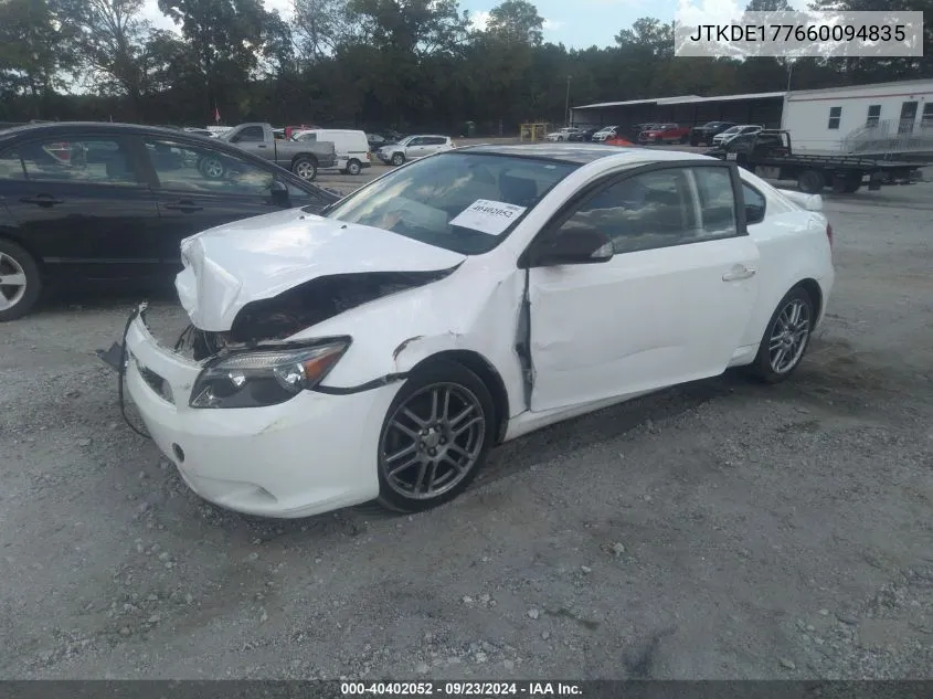 2006 Scion Tc VIN: JTKDE177660094835 Lot: 40402052