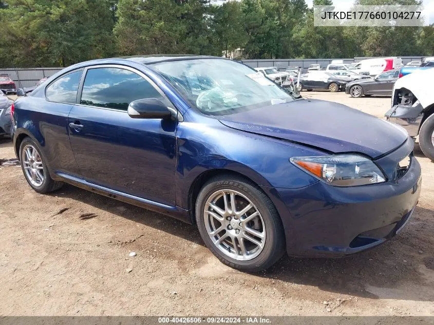 2006 Scion Tc VIN: JTKDE177660104277 Lot: 40426506