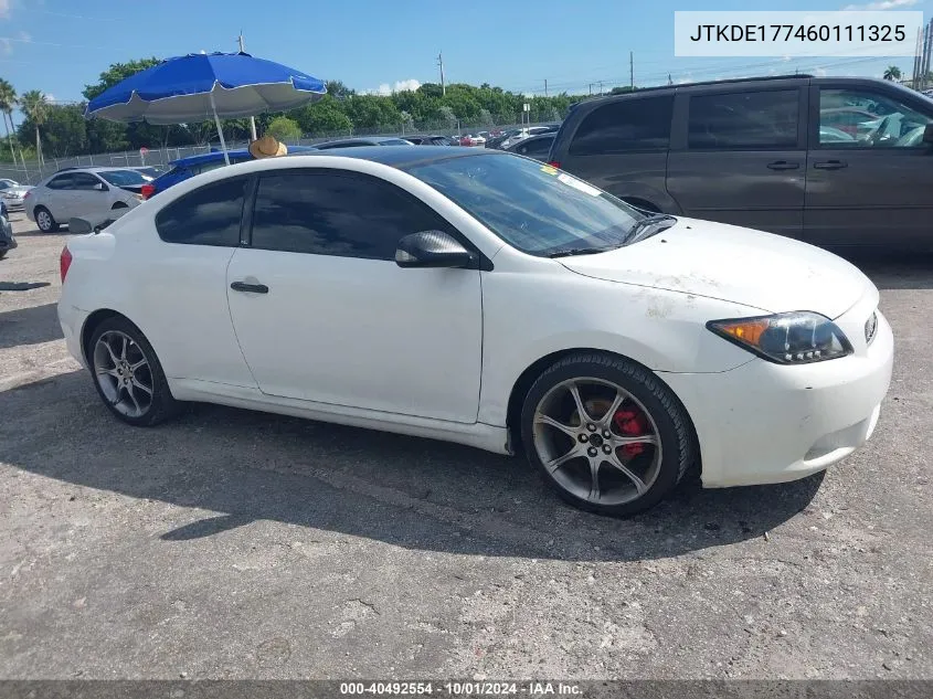 2006 Scion Tc VIN: JTKDE177460111325 Lot: 40492554