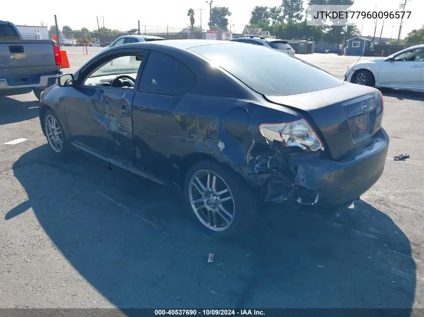 2006 Scion Tc VIN: JTKDE177960096577 Lot: 40537690