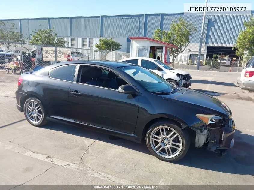 2006 Scion Tc VIN: JTKDE177760105972 Lot: 40547580