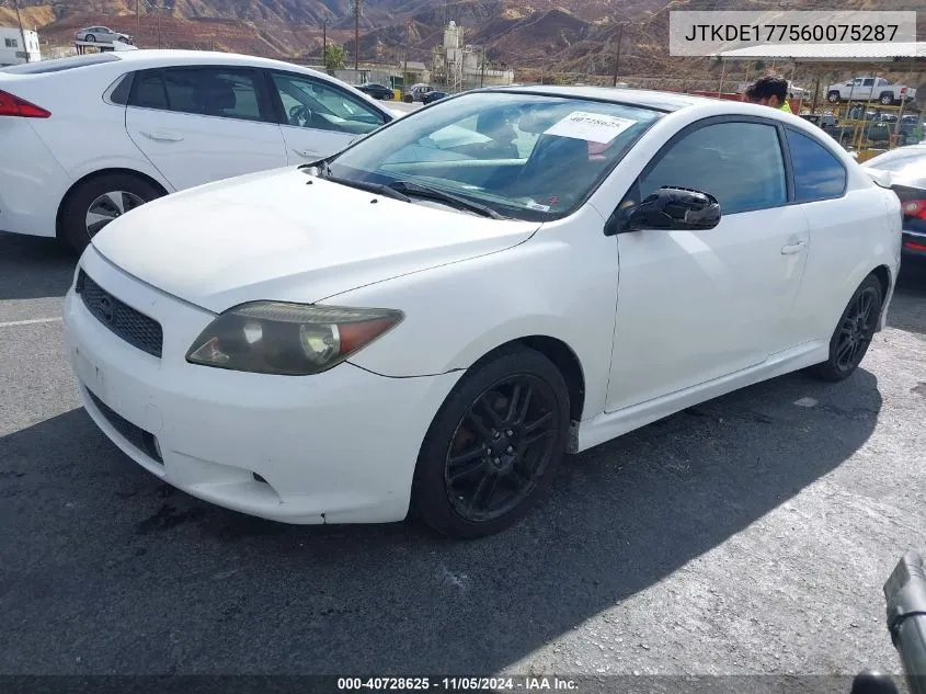 2006 Scion Tc VIN: JTKDE177560075287 Lot: 40728625