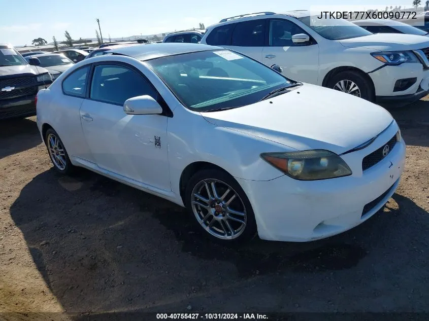 2006 Scion Tc VIN: JTKDE177X60090772 Lot: 40755427