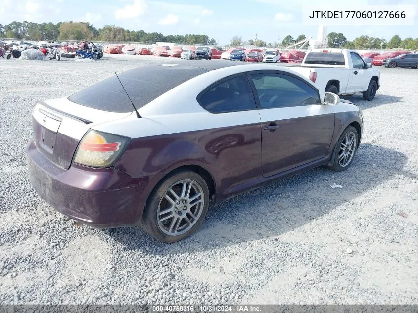 2006 Scion Tc VIN: JTKDE177060127666 Lot: 40758316