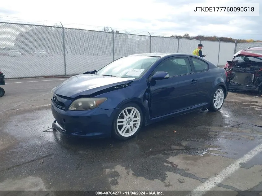 2006 Scion Tc VIN: JTKDE177760090518 Lot: 40764277