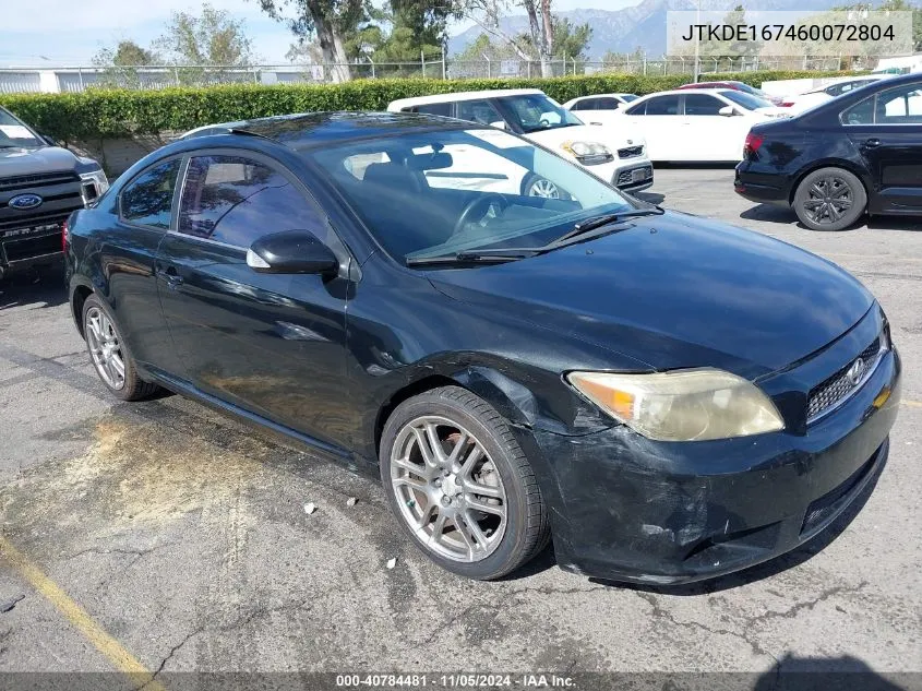 2006 Scion Tc VIN: JTKDE167460072804 Lot: 40784481