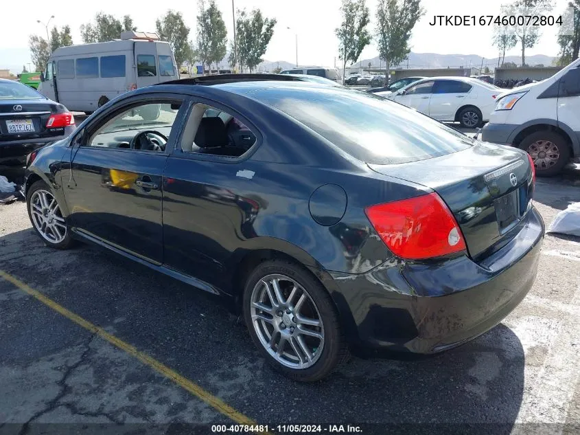 2006 Scion Tc VIN: JTKDE167460072804 Lot: 40784481