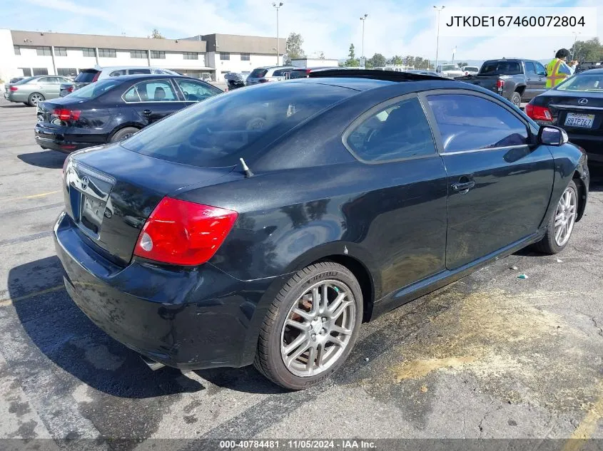 2006 Scion Tc VIN: JTKDE167460072804 Lot: 40784481