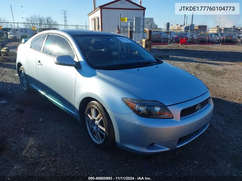 2006 Scion Tc VIN: JTKDE177760104773 Lot: 40800993