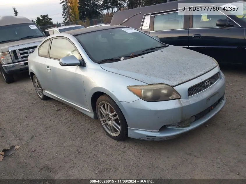 2006 Scion Tc VIN: JTKDE177760142357 Lot: 40826015